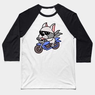 Pit Bull Dog Biker Dog Owner Retro Funny Dog Baseball T-Shirt